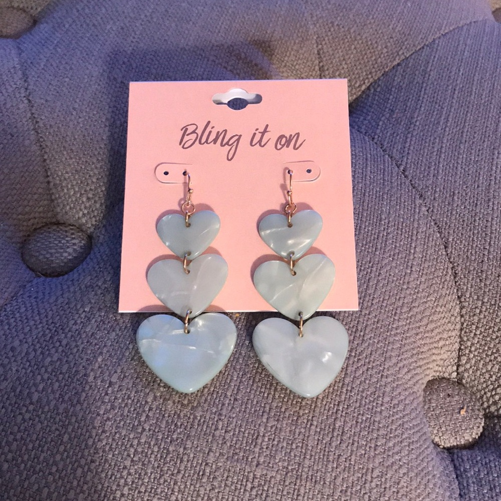 Bling It On heart earrings